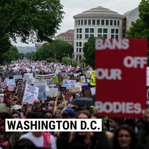 Gif with pictures of Bans Off Our Bodies marches from across the nation
